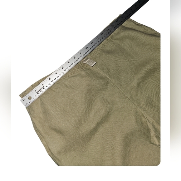J.Jill 100% Linen Crop Pull on Boho Cottagecore Pants Prairie Granola Med Petite - Picture 5 of 6
